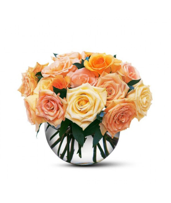 Les roses pastel dans un vase